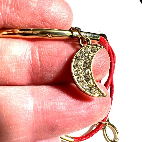 Multistrand Charm Bracelet Adjustable Red Gold Star Sun Moon Infinity Celestial - Picture 4 of 7